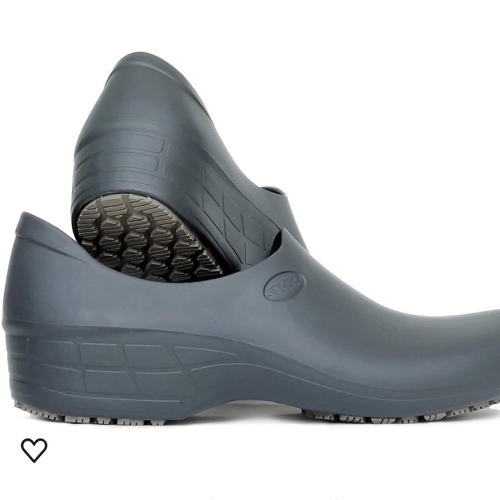 Sticky Shoes Gray Nursing Work Clog Shoe Antimicrobial workshoe